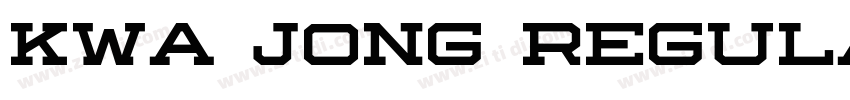 KWA JONG REGULAR字体转换